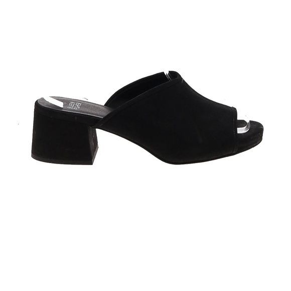 EILEEN FISHER black leather mule/clog  sandals size 9 - Picture 1 of 2